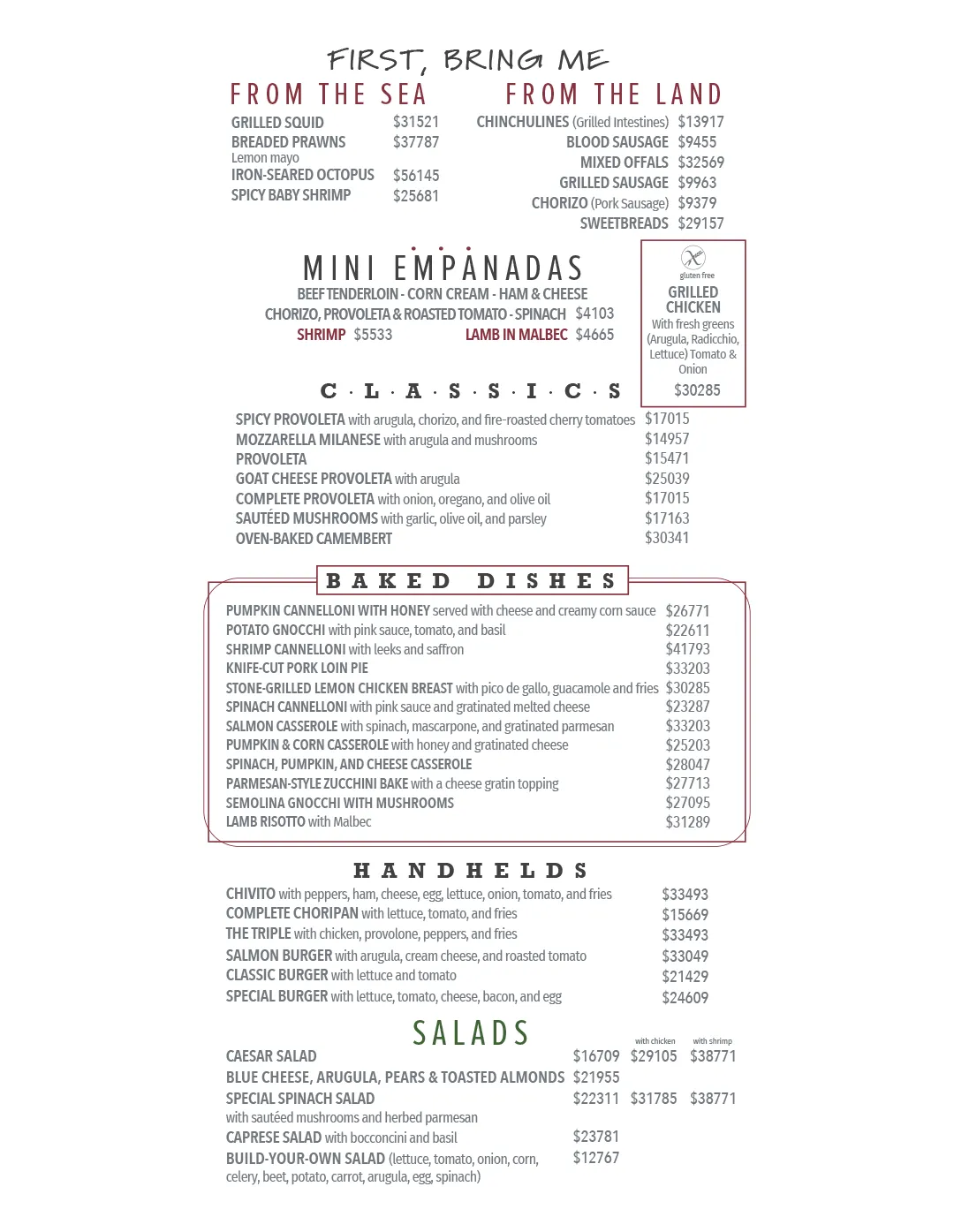 Menu — Page 2