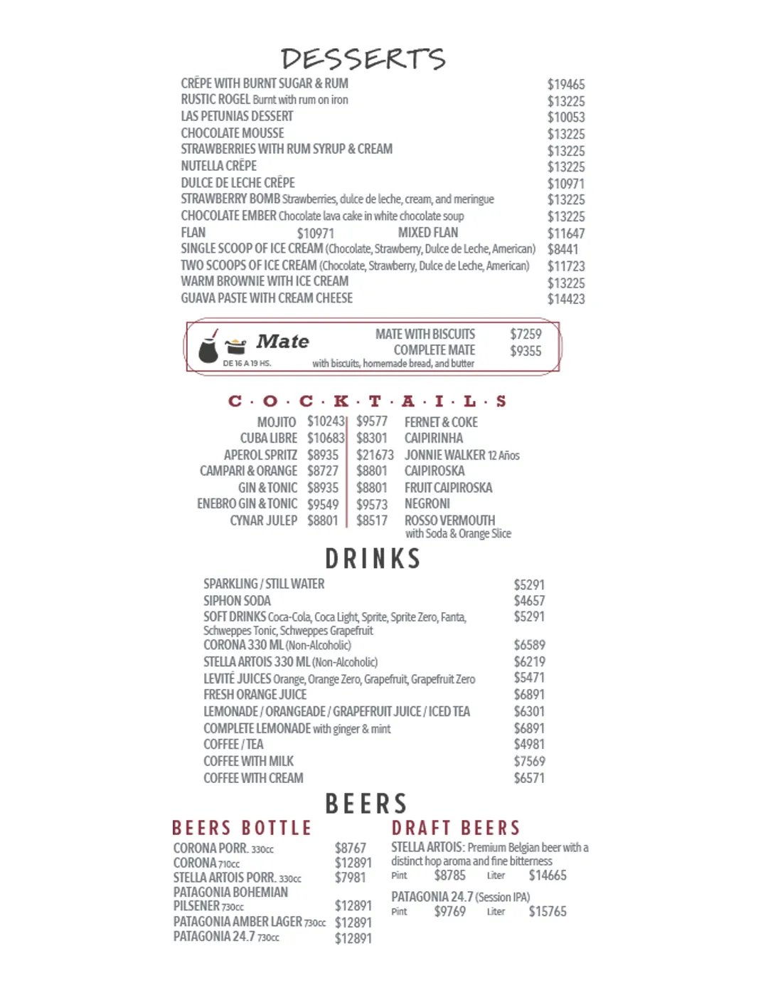 Menu — Page 5
